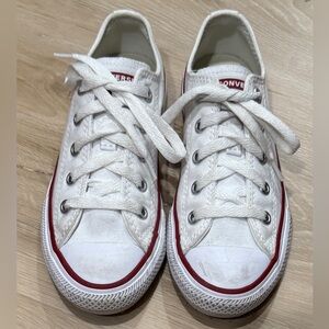 Converse Kids White and Red Sneakers Size 13